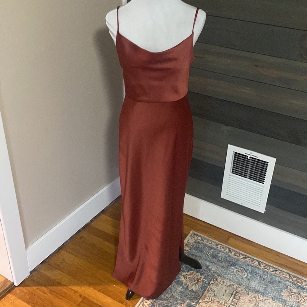 BHLDN Cali Satin Charmeuse Midi Dress